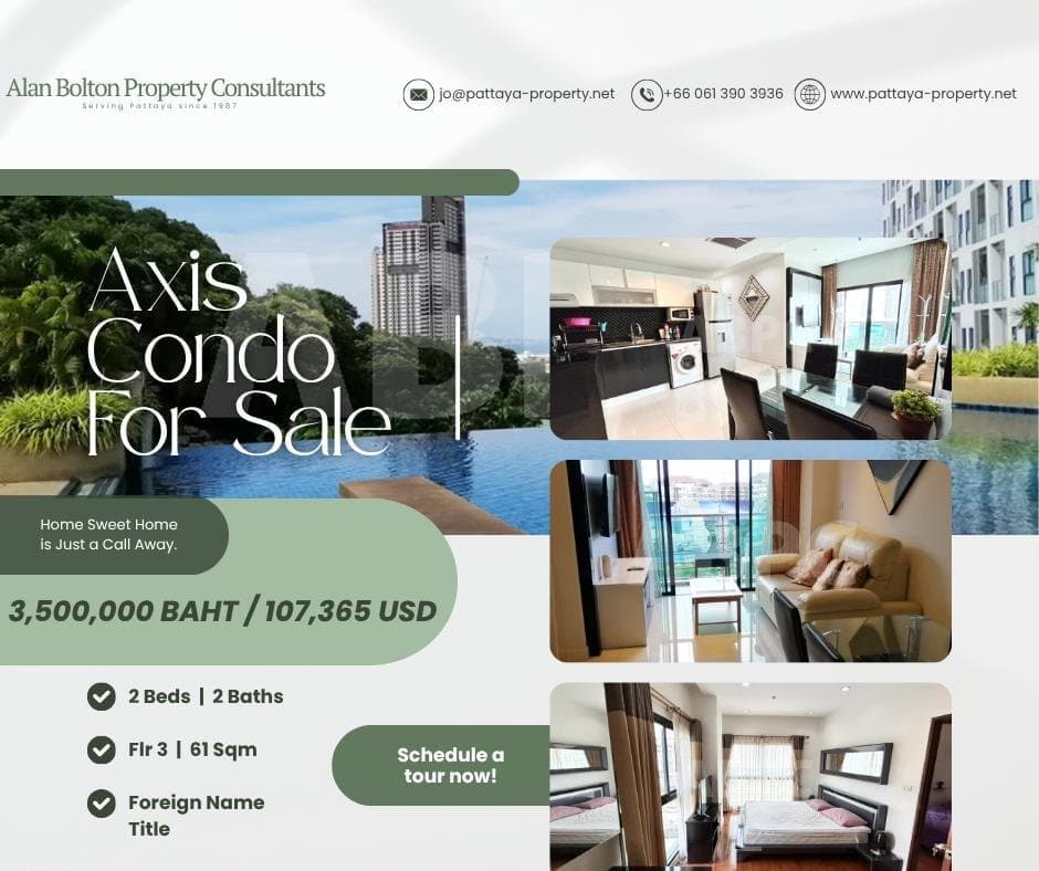 Discounted City View 2 Bed 2 Bath Condo For Sale In Pratumnak!