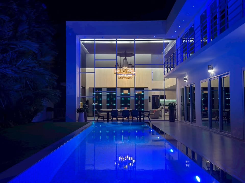 Villa at night