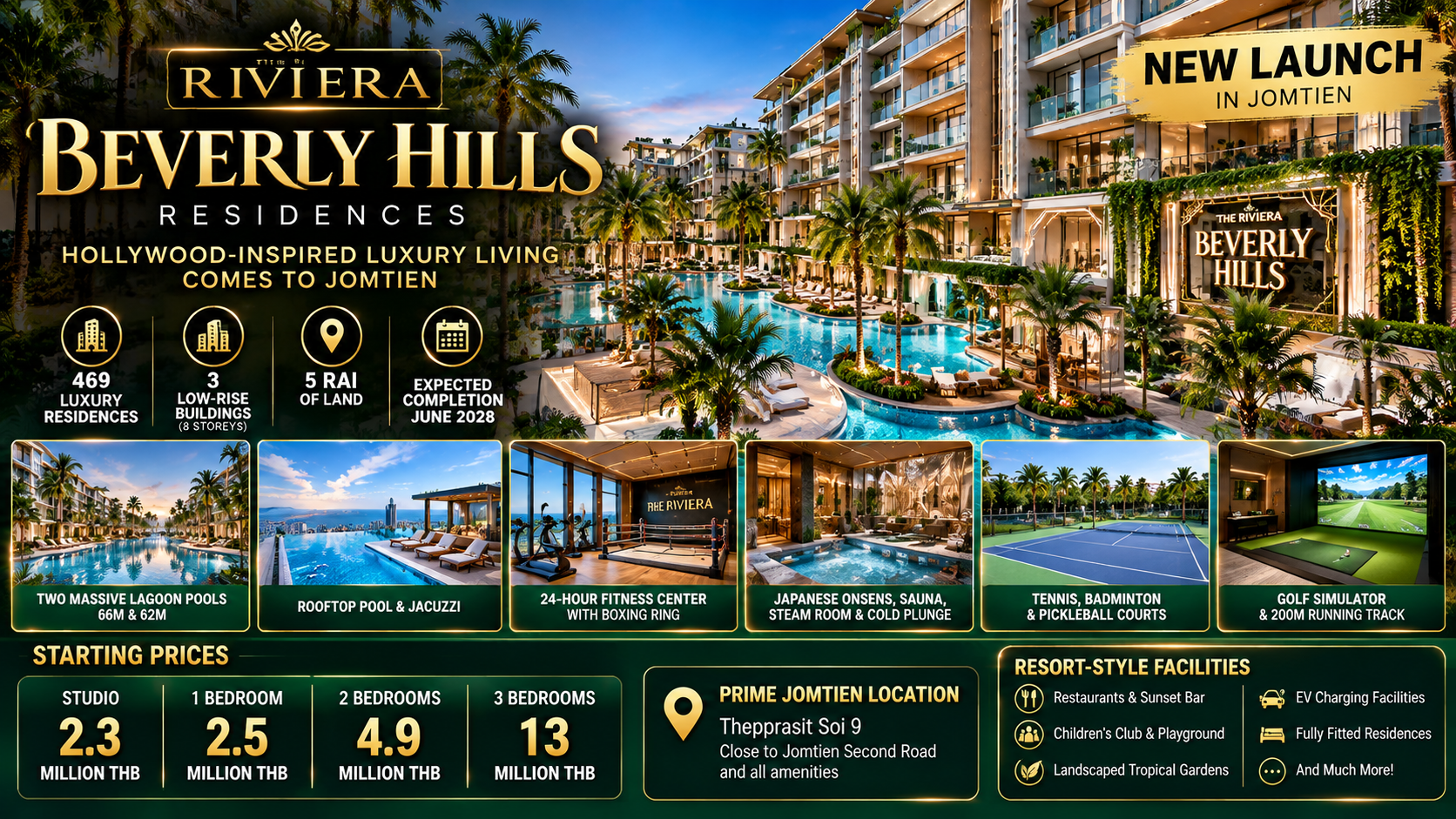 The Riviera Beverly Hills brings Hollywood-inspired luxury living to Jomtien