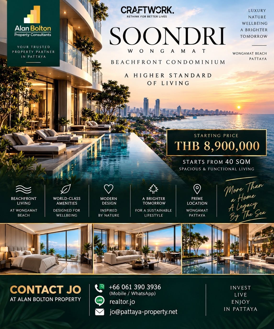 Ultra Luxury Beachfront Ocean View 1 Bed 1 Bath Condo At Wongamat Beach